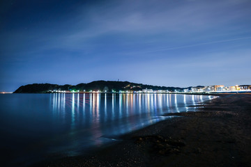 夜の逗子海岸