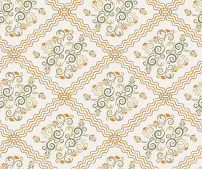 Vector ornamental hand drawing decorative background. Ethnic seamless pattern ornament. Vector pattern. Print for textile, cloth, wallpaper, scrapbooking