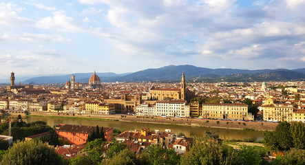 Fototapeta na wymiar Panoramic view of the city of Florence in Italy