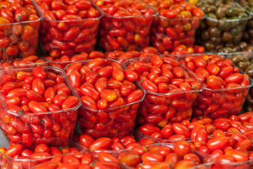 Fresh Organic Farm Tomatoes at the Market