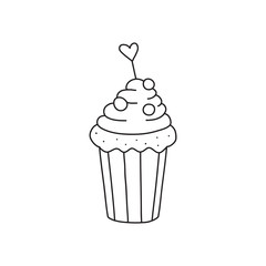 Vector stock illustration with single object: food, hand drawn, doodle style.