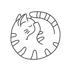 Vector stock illustration with single object: animal, hand drawn, doodle style.