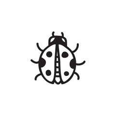 Vector stock illustration with single object: insects, hand drawn, doodle style.