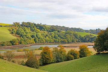 River Dart and Dart Valley in Autumn