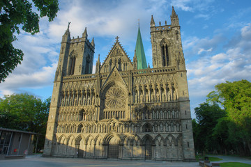 Fototapeta na wymiar Nidaros Cathedral in Trondheim. Norway, 