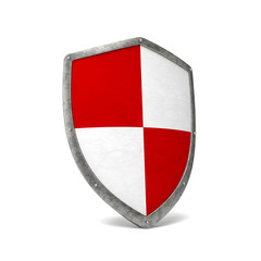 shield white red security template protection symbol metal silver 
