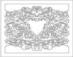 Invitation card design suits laser cut