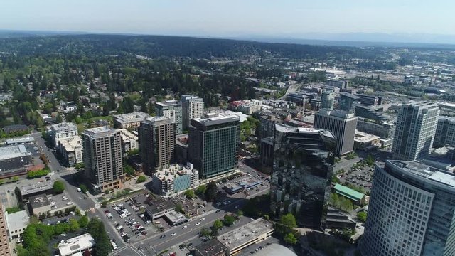 Downtown Bellevue Washington State Drone Video