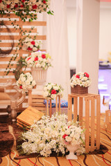 wedding table flower decoration