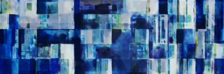 abstract geometric mosaic pattern background with midnight blue, pastel blue and cadet blue colors