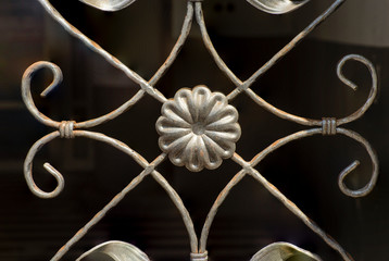 decorative elements of wrought iron fence