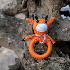 knitted wooden toys for handmade children