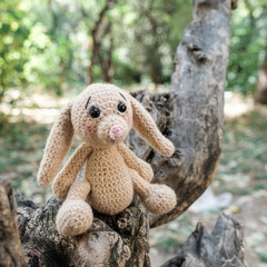 knitted wooden toys for handmade children