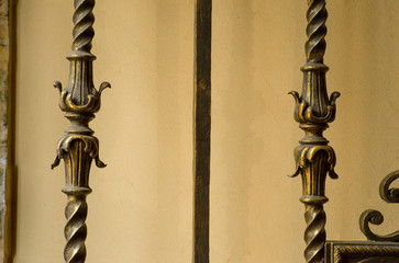decorative elements of wrought iron fence