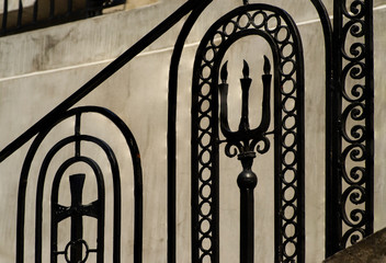 Naklejka premium decorative elements of wrought iron fence