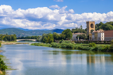 Fototapeta na wymiar Piazzale Michelangelo on the south bank of the Arno River in Florence, Tuscany, Italy