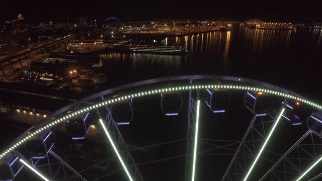 Seattle Great Wheel Ferris Wheel Eliott Bay Seattle Washington USA