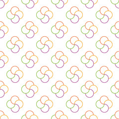 Abstract geometric flower multicolored seamless pattern background. vector Seamless grid Texture