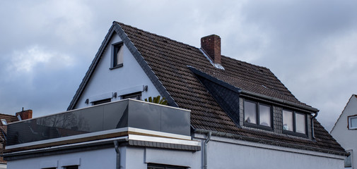 the roof of the house with nice window