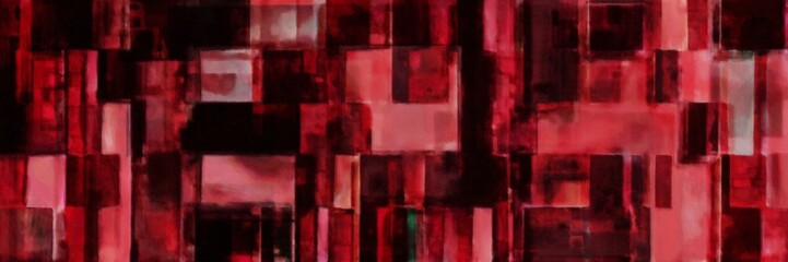 grunge geometric abstract mosaic pattern background with very dark red, firebrick and moderate red colors