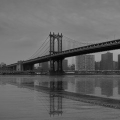 Fototapeta na wymiar New York Manhattann Brooklyn bridge Hudson River
