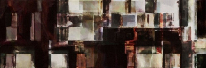 grunge abstract geometric mosaic pattern graphic element with very dark pink, dark gray and pastel brown colors