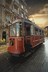 Naklejka na ściany i meble Beyoglu tram, Beyoglu/Istanbul/Turkey 