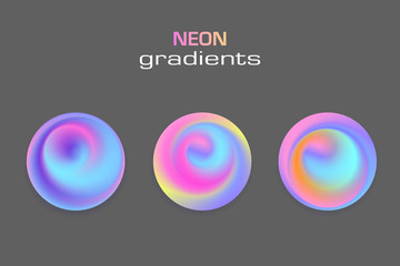 Abstract sphere neon colors gradients isolated