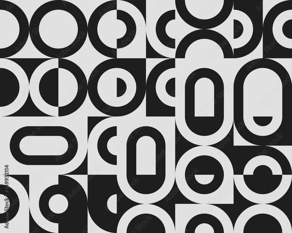 Wall mural brutalism design abstract vector pattern