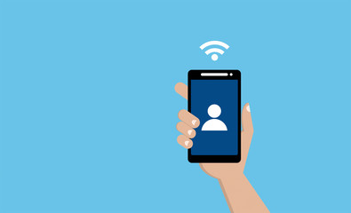 mano, telefono, smartphone, connessione, internet