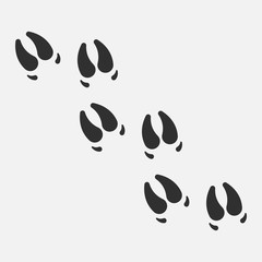Pig step icon. Pig paw icon isolated on white background. Vector illustration. - obrazy, fototapety, plakaty