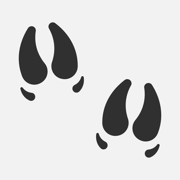 Pig step icon. Pig paw icon isolated on white background. Vector illustration.