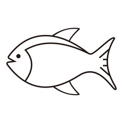 fish icon vector illustration sign