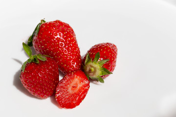 strawberry on a white background