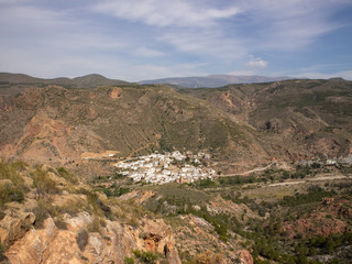 Fototapeta premium Darrical, small town surrounded by mountains in southern Spain