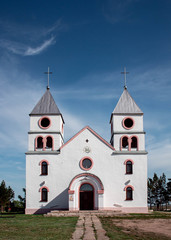 Fototapeta na wymiar Church in Oziornoie of Queen of Peace