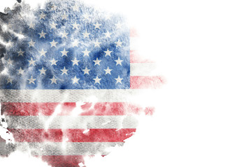 Grunge USA flag. American flag with grunge texture.