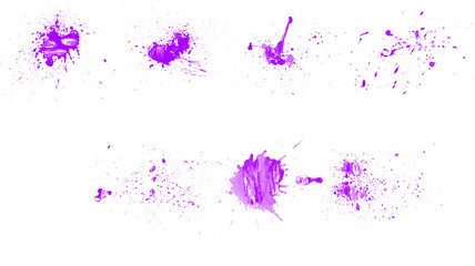 Paint vector splash, stain and blot brushes for painting