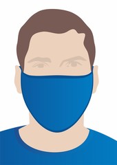 Medical mask, virus protection and modern person's fashion accessory