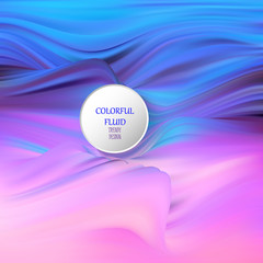 Modern colorful flow poster. Wave Liquid shape in blue color background. Art design for your design project.