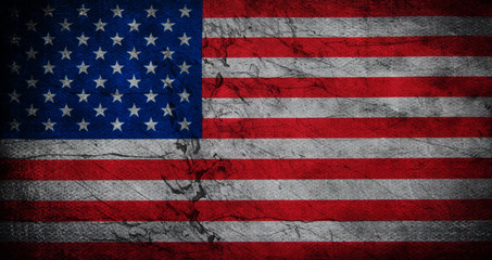 Flag of USA grunge background