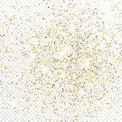 Gold glitter celebratory confetti background