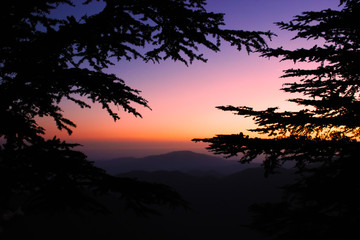 Sunset over Kykkos monastery