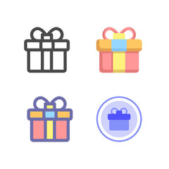 gift icon pack isolated on white background. for your web site design, logo, app, UI. Vector graphics illustration and editable stroke. EPS 10.