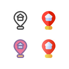 pin icon pack isolated on white background. for your web site design, logo, app, UI. Vector graphics illustration and editable stroke. EPS 10.