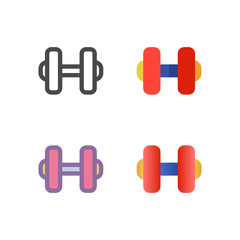 dumbbell icon pack isolated on white background. for your web site design, logo, app, UI. Vector graphics illustration and editable stroke. EPS 10.