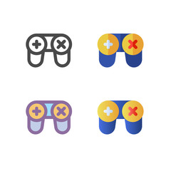 gamepad icon pack isolated on white background. for your web site design, logo, app, UI. Vector graphics illustration and editable stroke. EPS 10.