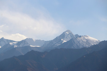 mountains in the snow