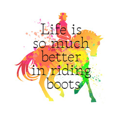 Horse logo design. Use it for makeing web or print posters for equine competitions or stable. Vector illustration.