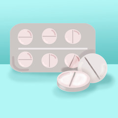 pack of pills. Vitamins Buds. Treatment